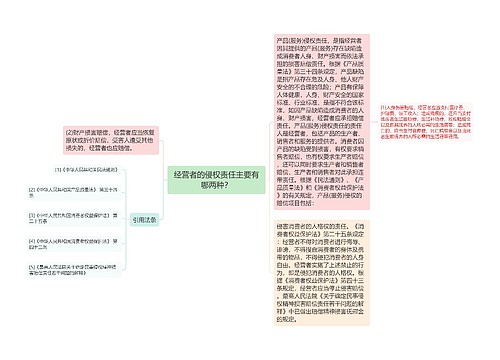 经营者的侵权责任主要有哪两种？