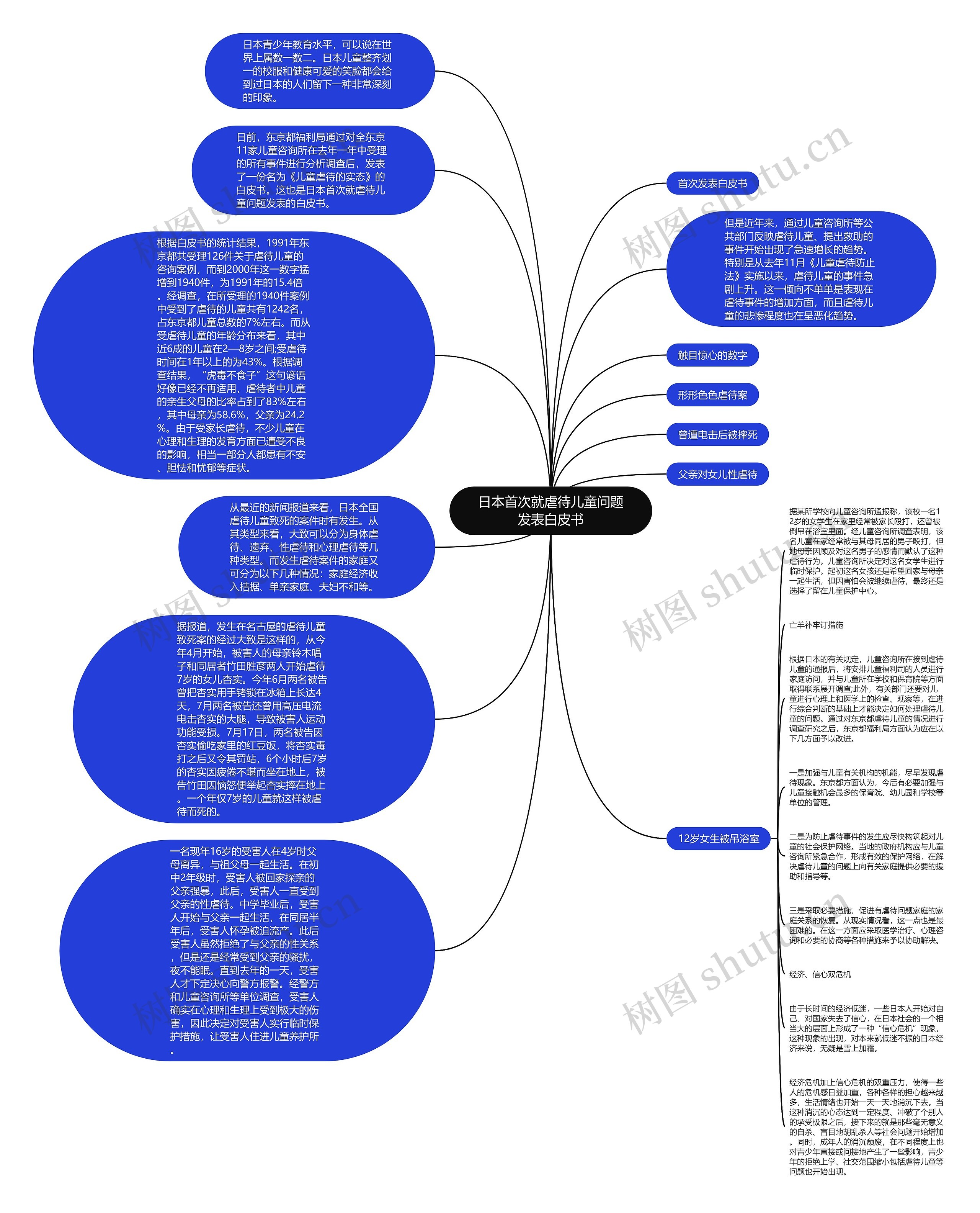 日本首次就虐待儿童问题发表白皮书思维导图