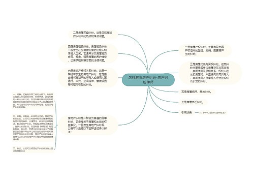 怎样解决房产纠纷-房产纠纷律师