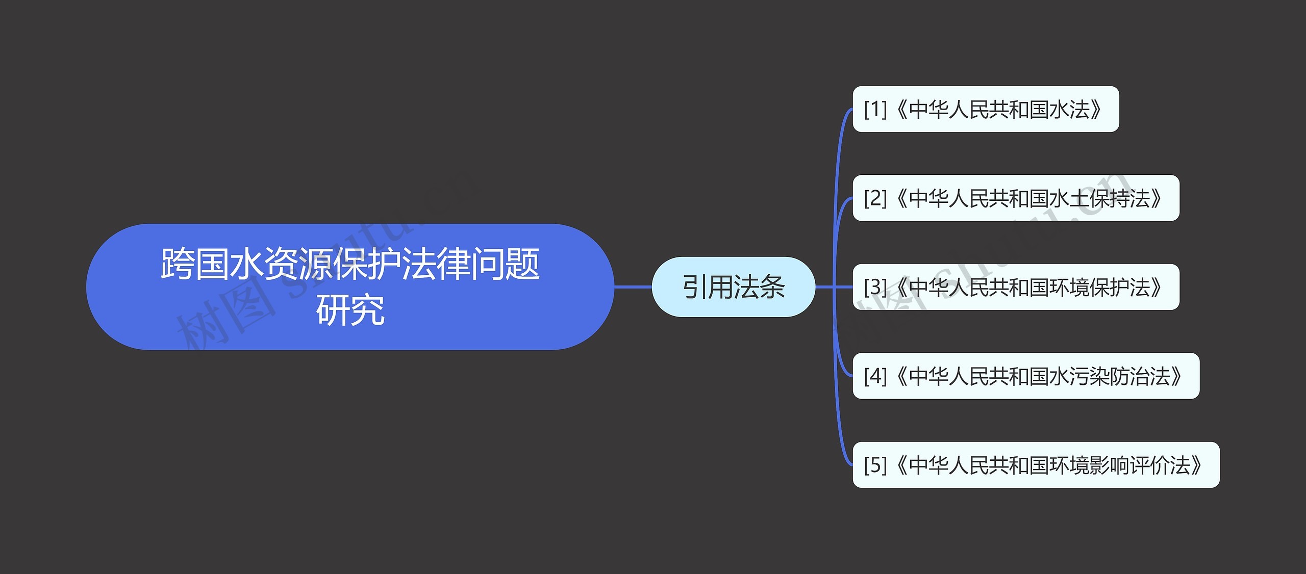 跨国水资源保护法律问题研究思维导图