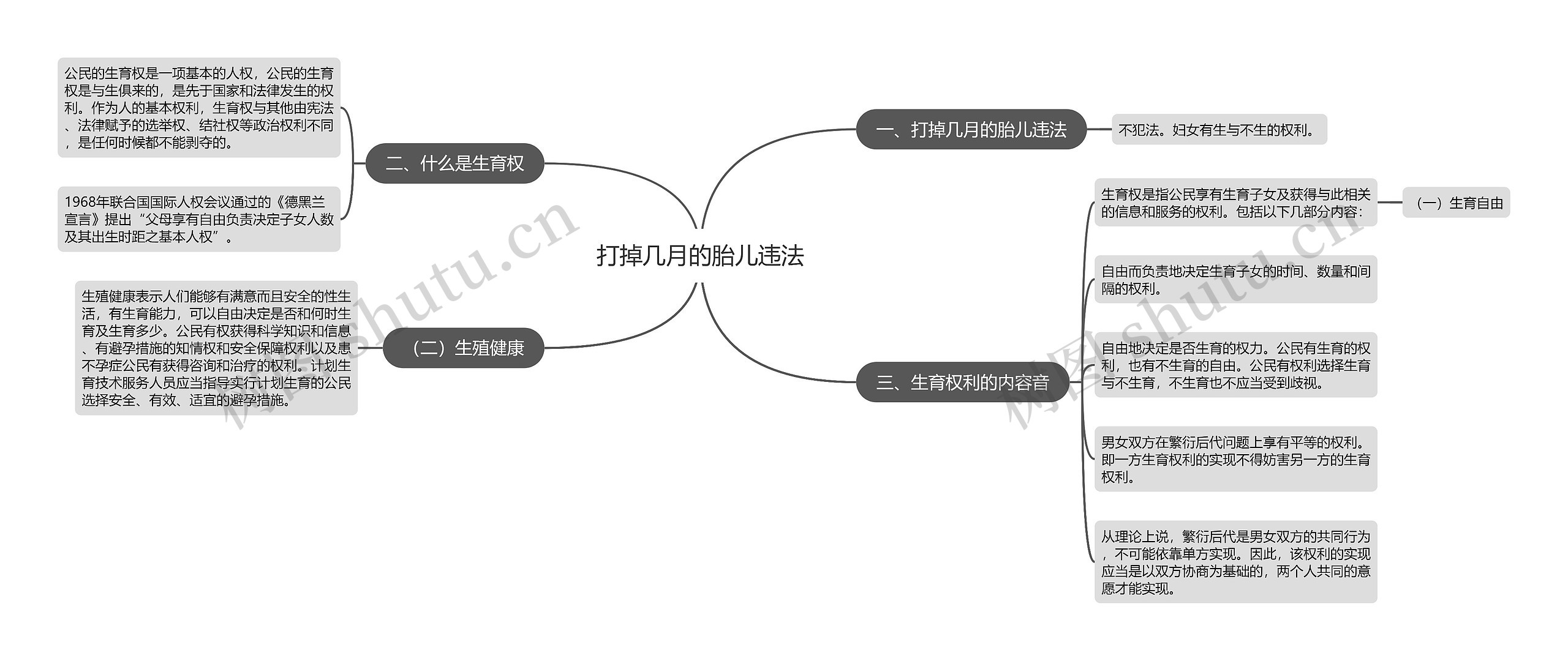 打掉几月的胎儿违法思维导图