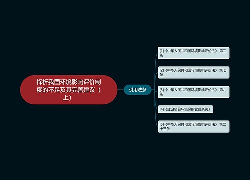 探析我国环境影响评价制度的不足及其完善建议（上）