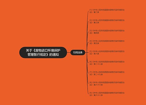 关于《废物进口环境保护管理暂行规定》的通知