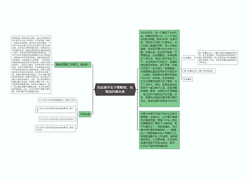 约定妻不生子要赔偿，出现违约谁负责