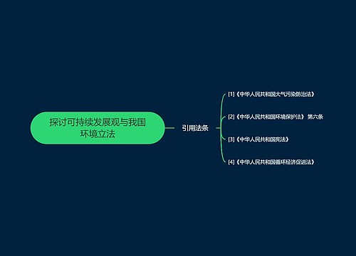 探讨可持续发展观与我国环境立法