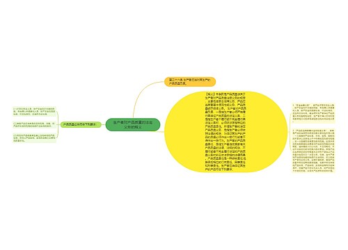 生产者对产品质量的法定义务的释义