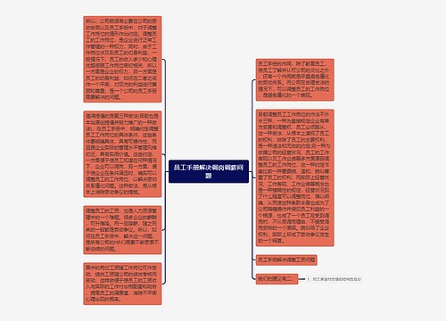 员工手册解决调岗调薪问题