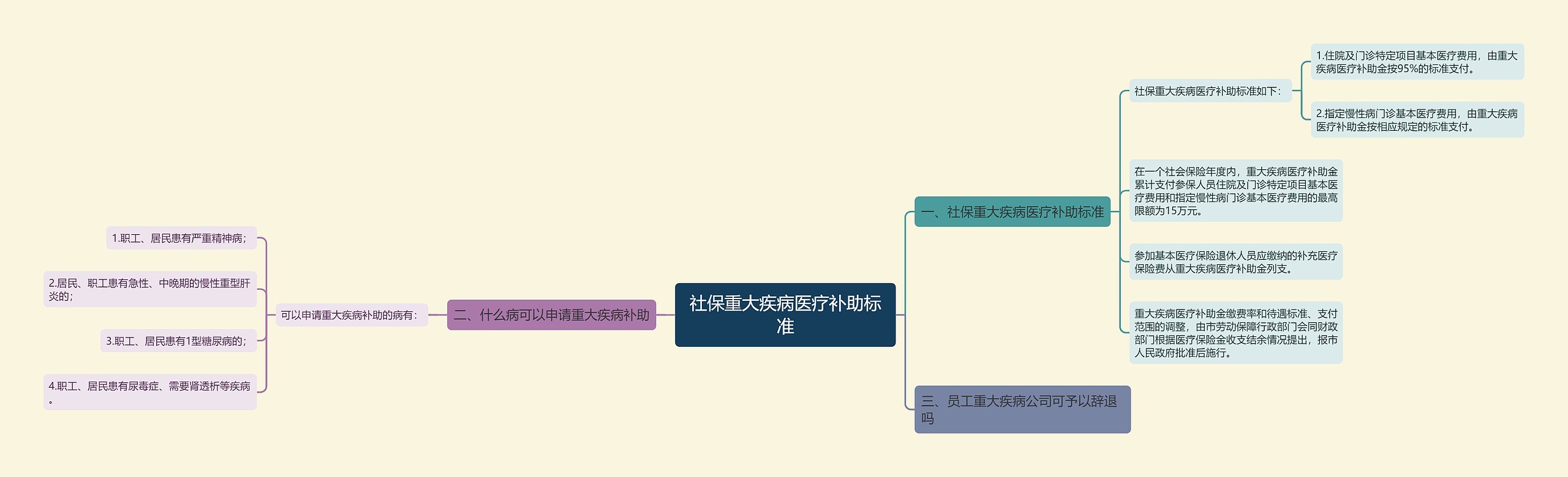 社保重大疾病医疗补助标准