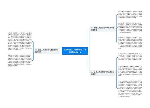 浅析女性人力资源向人才资源转化(上)