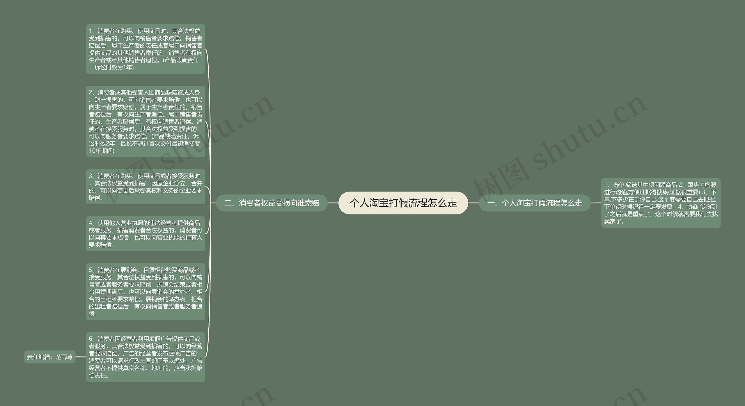 个人淘宝打假流程怎么走思维导图