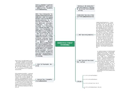 《食品安全法》对食品广告内容的规定