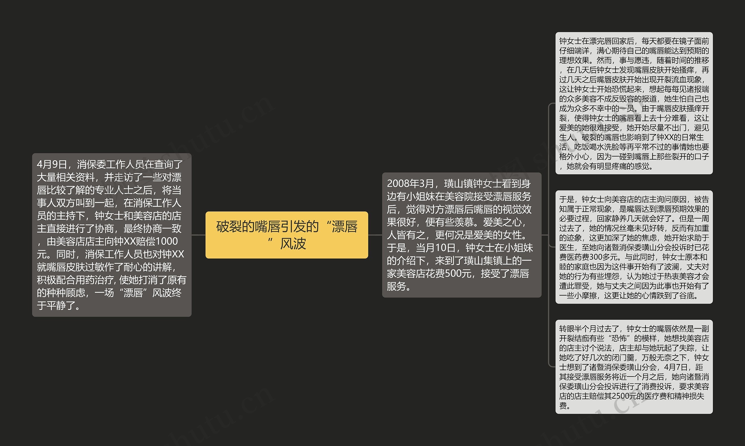 破裂的嘴唇引发的“漂唇”风波思维导图