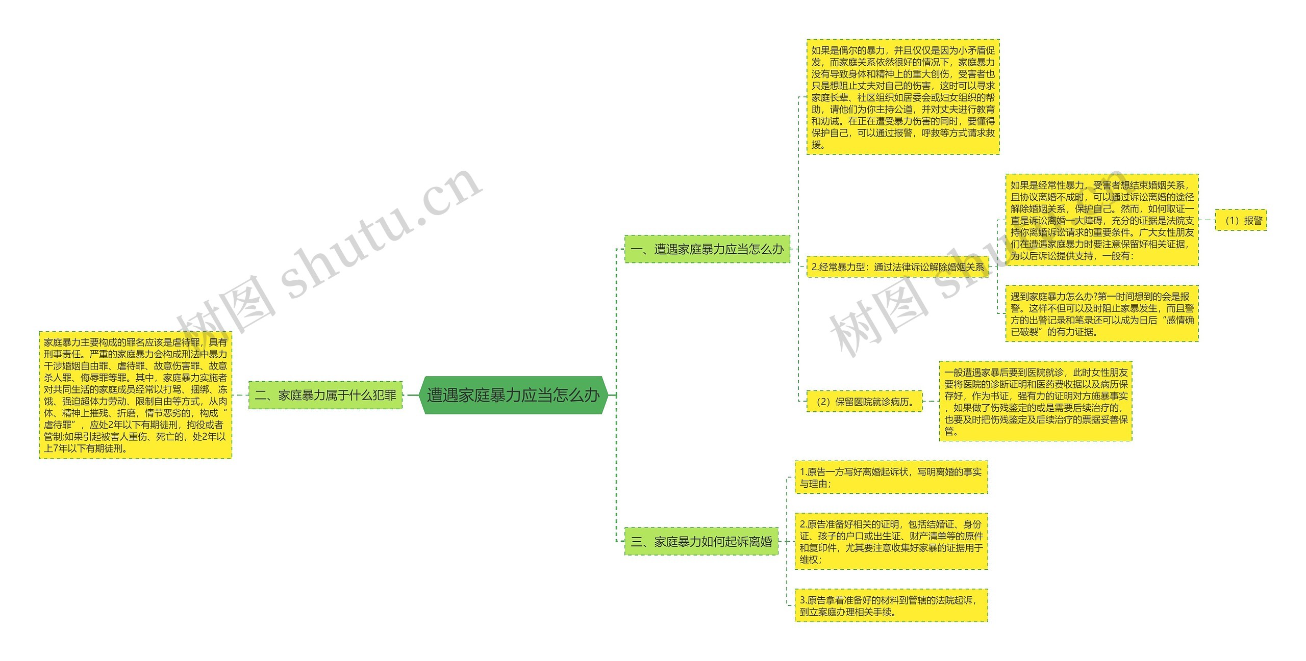 遭遇家庭暴力应当怎么办思维导图