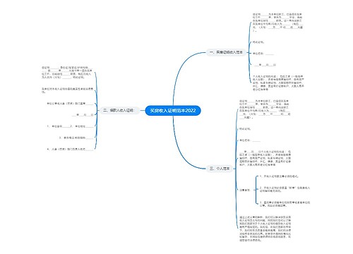 买房收入证明范本2022