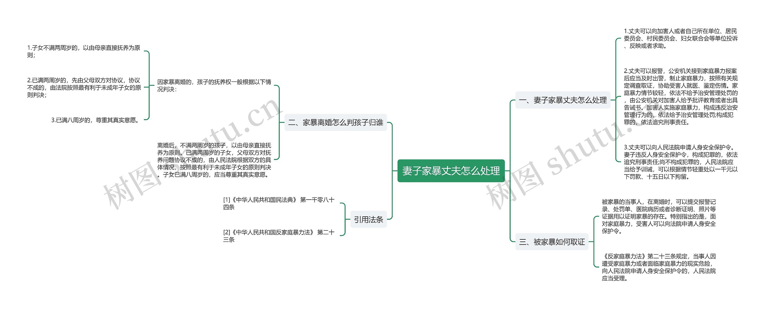 妻子家暴丈夫怎么处理思维导图