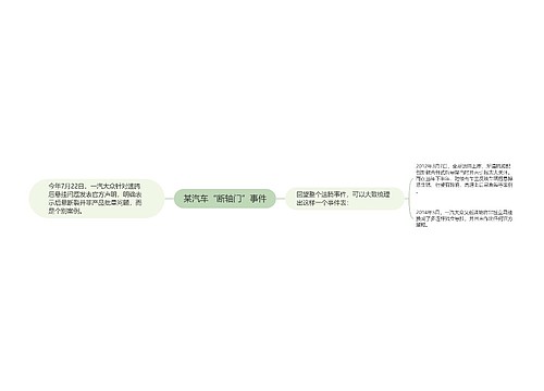 某汽车“断轴门”事件