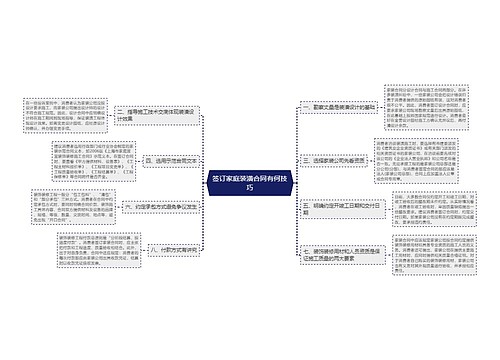 签订家庭装潢合同有何技巧