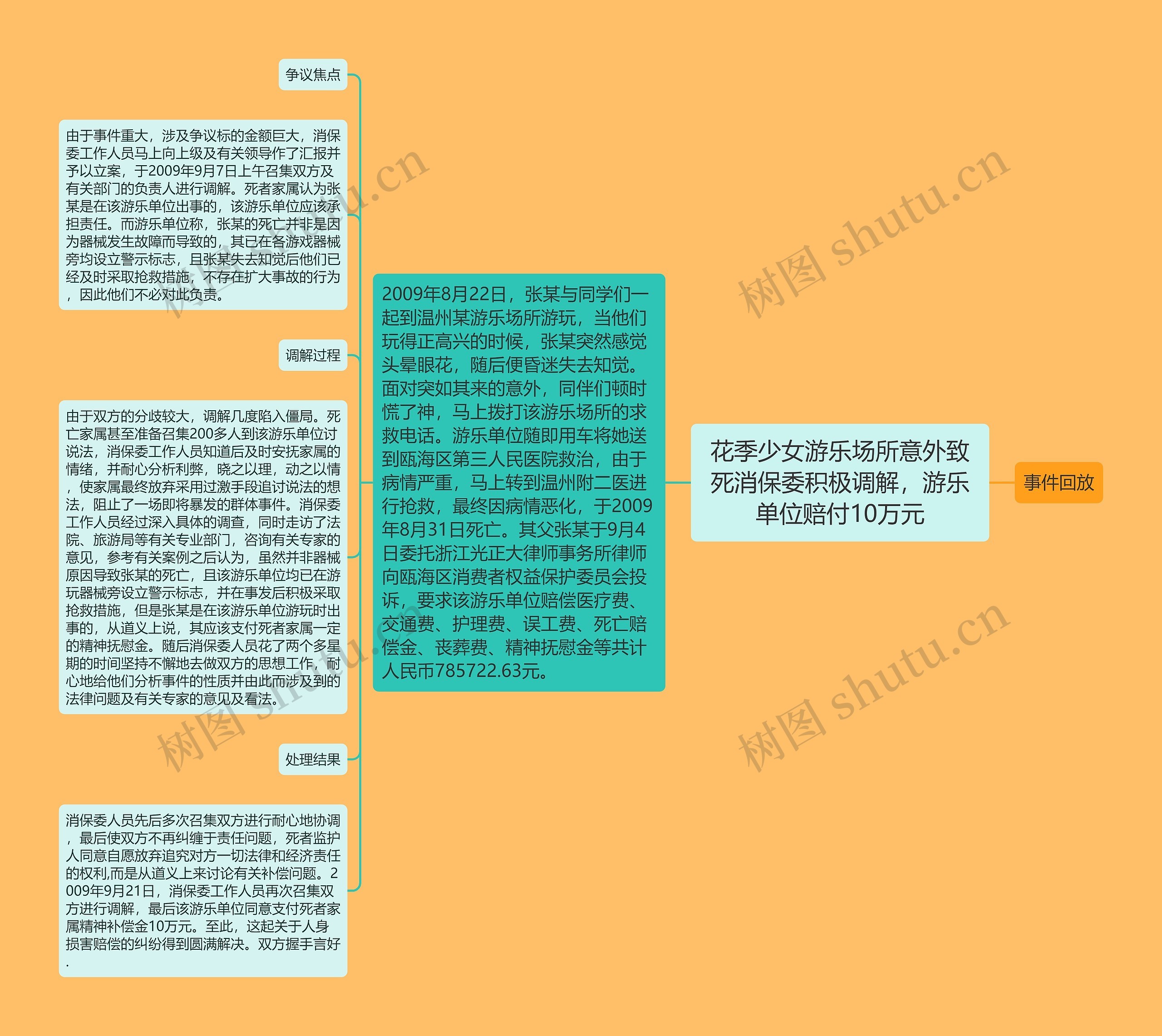 花季少女游乐场所意外致死消保委积极调解，游乐单位赔付10万元