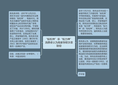 “蚁粒神”非“蚁力神” 消费者认为商家存欺诈索赔偿