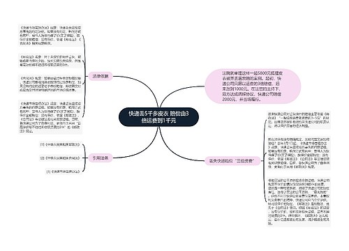 快递丢5千多皮衣 赔偿由3倍运费到1千元