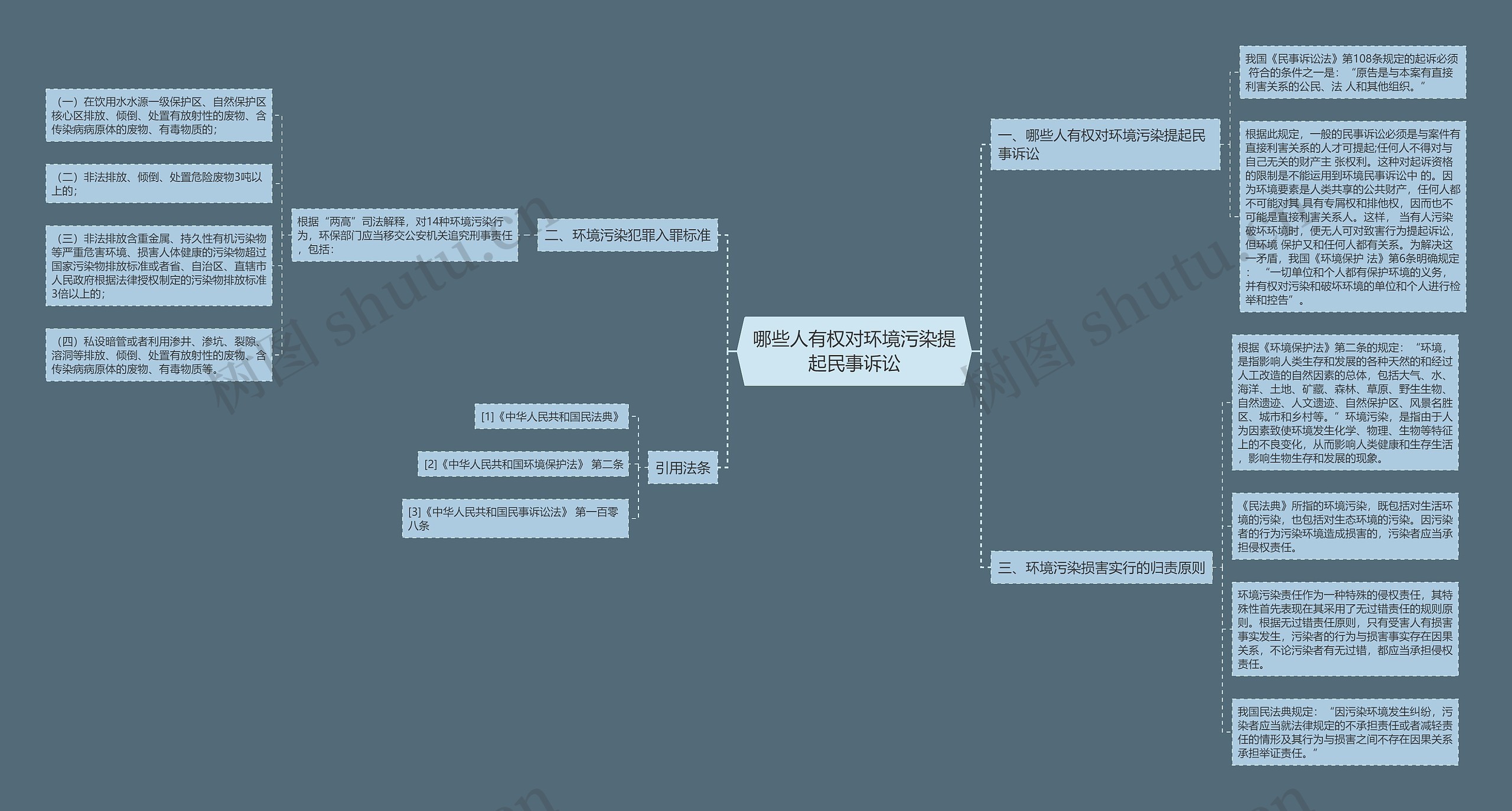 哪些人有权对环境污染提起民事诉讼思维导图