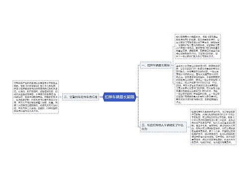 扣押车辆最长期限