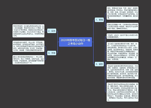 2020年国考面试每日一练之考场小动作