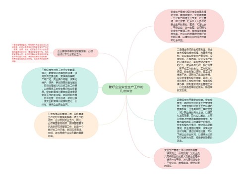 管好企业安全生产工作的几点体会