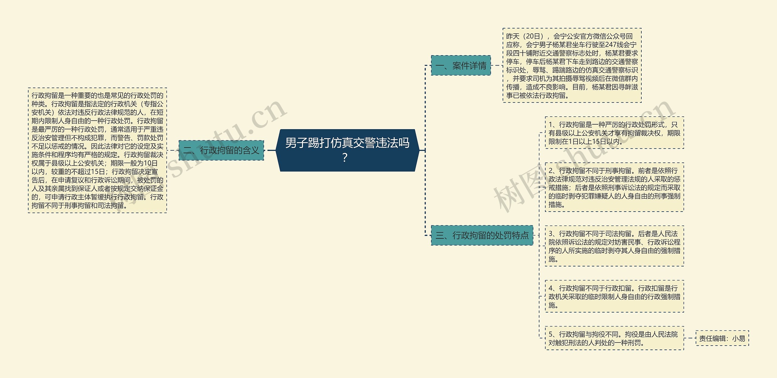 男子踢打仿真交警违法吗？思维导图