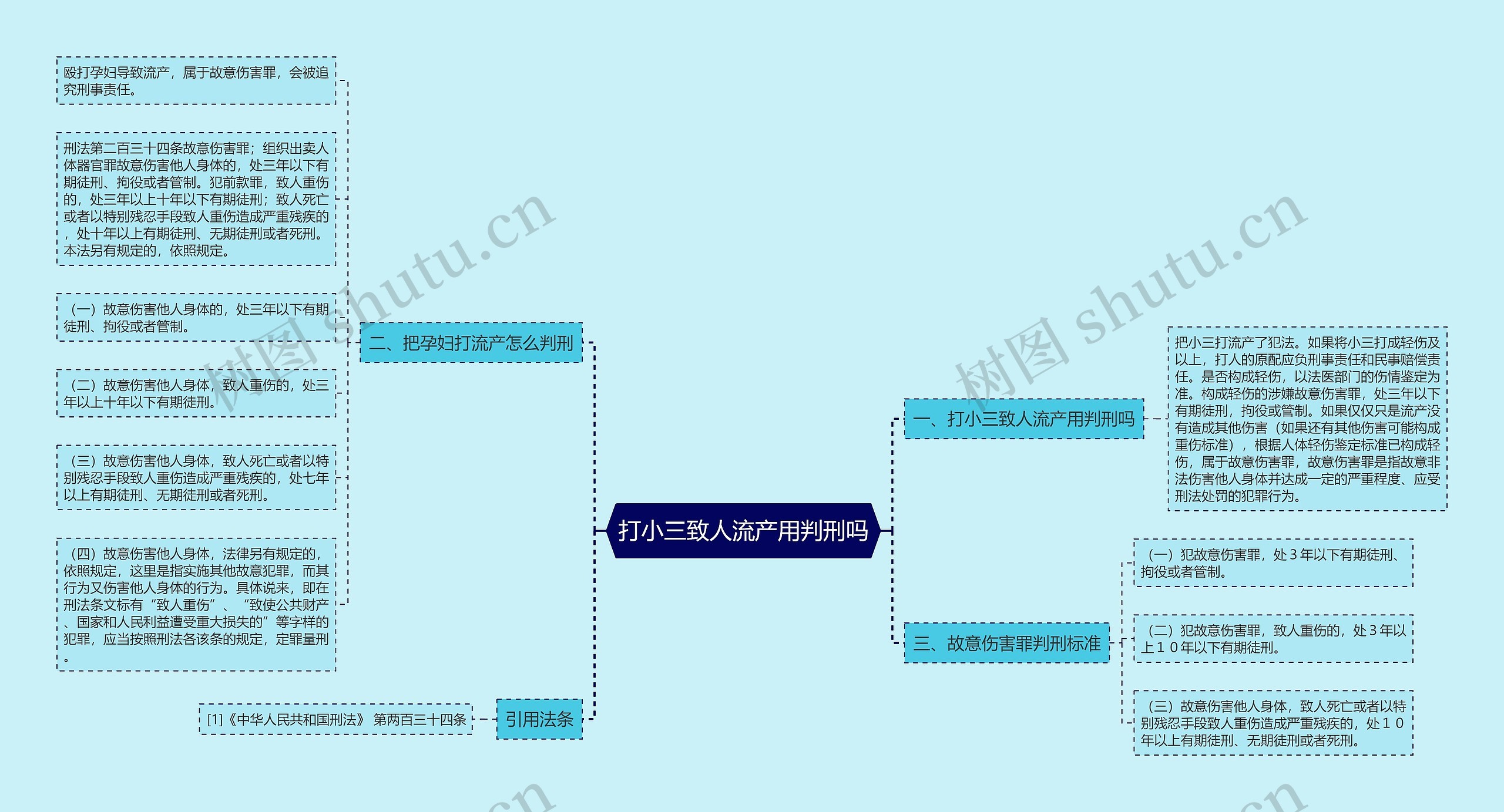 打小三致人流产用判刑吗思维导图