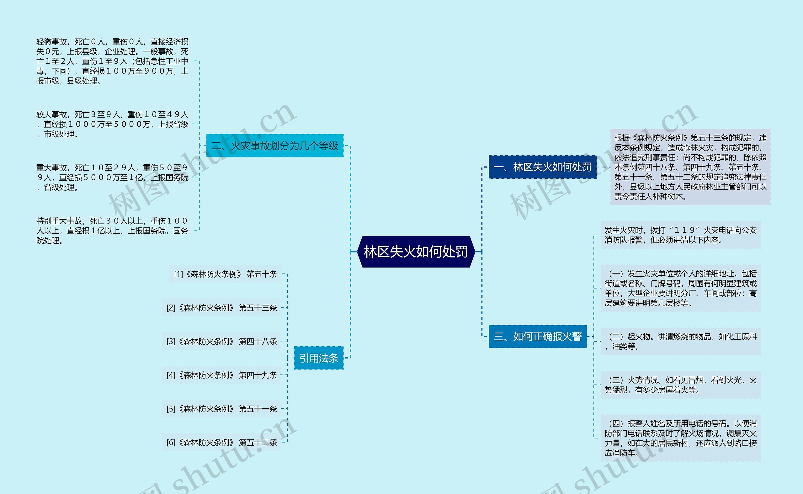 林区失火如何处罚思维导图