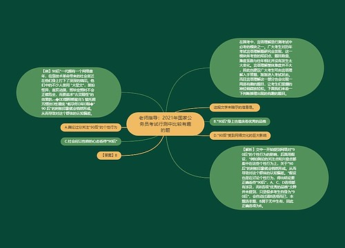 老师指导：2021年国家公务员考试行测中比较有趣的题