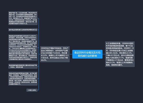食品饮料行业概况及对包装机械行业的影响