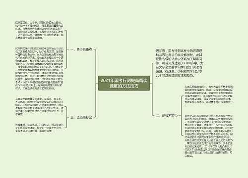 2021年国考行测提高阅读速度的方法技巧