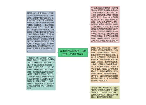 2021国考申论备考：志智双扶，决胜脱贫攻坚