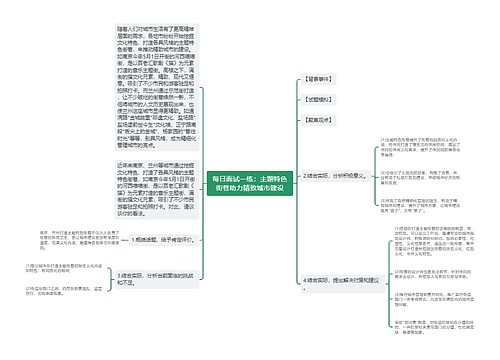 每日面试一练：主题特色街巷助力精致城市建设