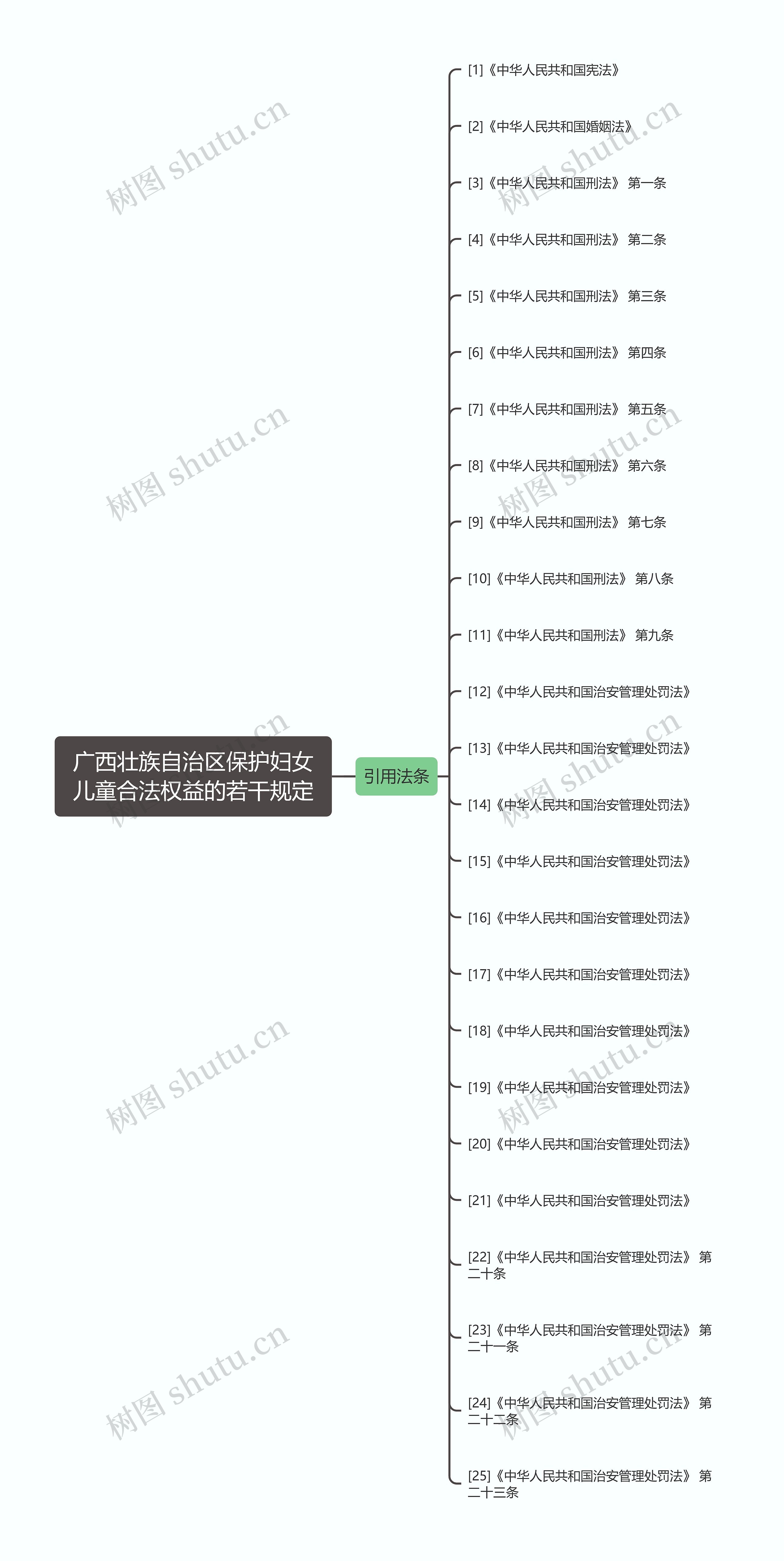 广西壮族自治区保护妇女儿童合法权益的若干规定思维导图