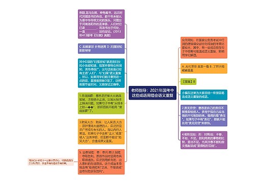 老师指导：2021年国考中这些成语用错会语义重复