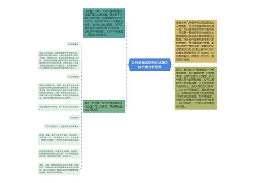 公务员面试结构化试题之综合类分析思路