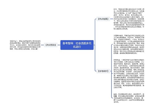 备考指导：社会话题多元化进行