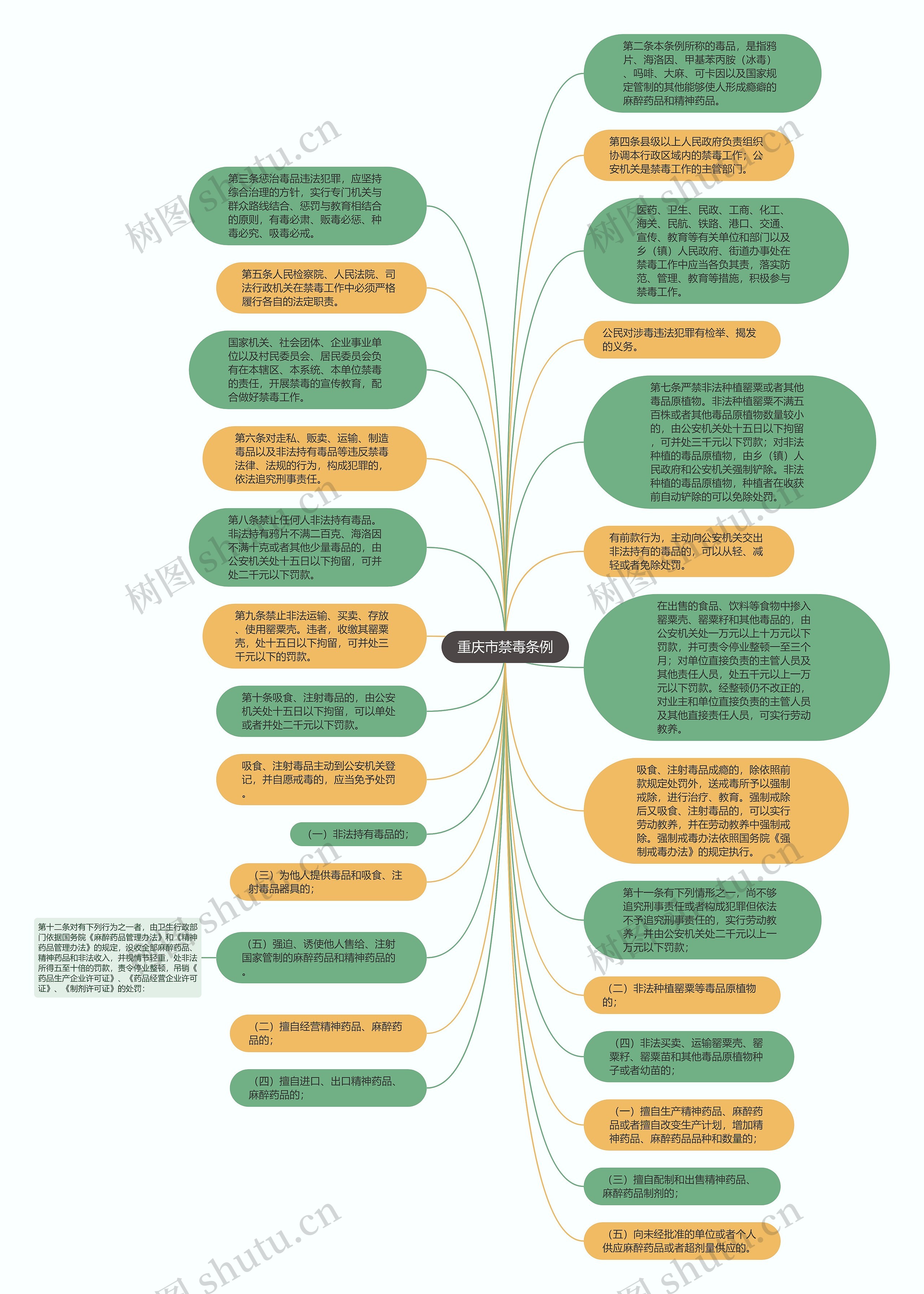 重庆市禁毒条例思维导图