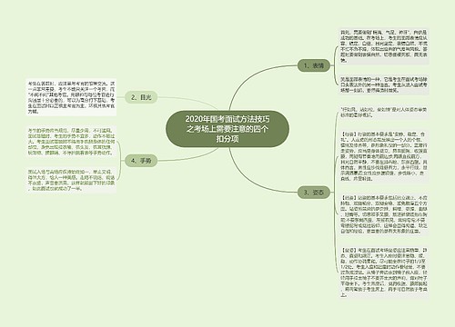 2020年国考面试方法技巧之考场上需要注意的四个扣分项