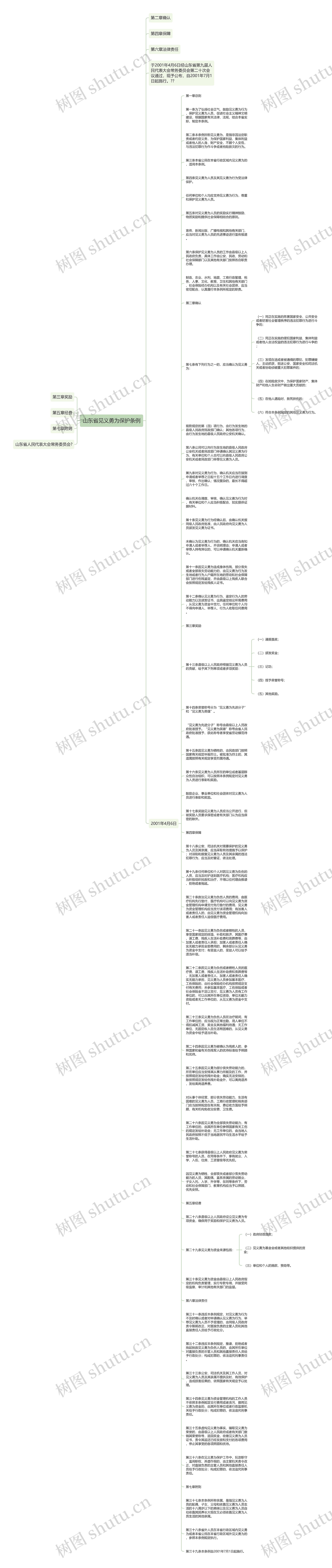 山东省见义勇为保护条例思维导图