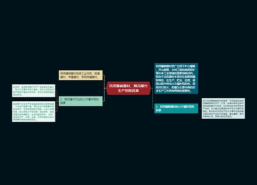 民用爆破器材、烟花爆竹生产危险因素