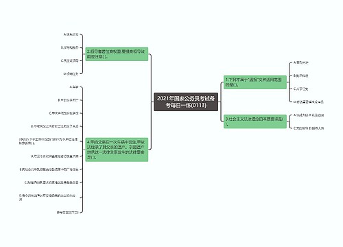 2021年国家公务员考试备考每日一练(0113)