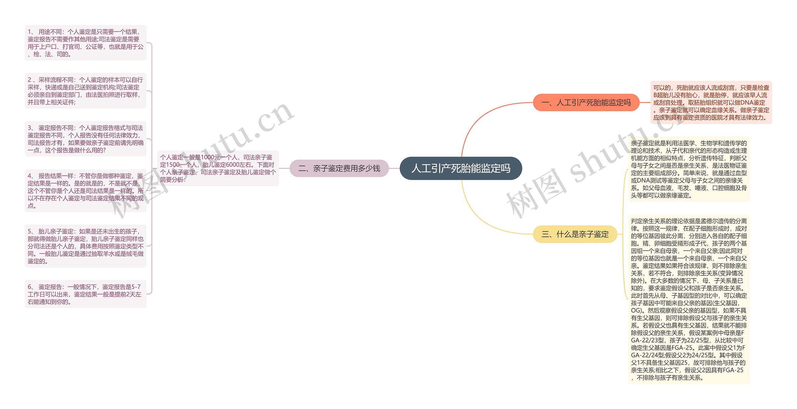 人工引产死胎能监定吗思维导图