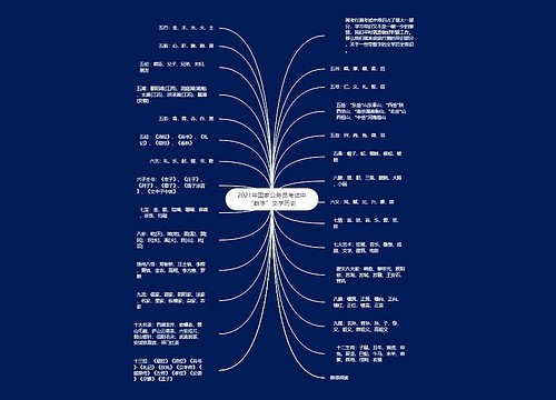 2021年国家公务员考试中“数字”文学历史