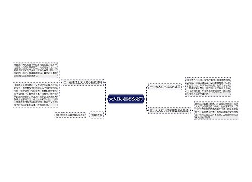 大人打小孩怎么处罚