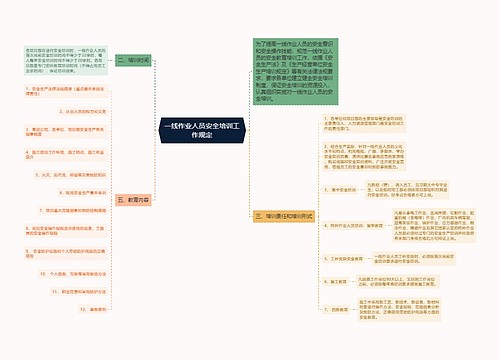 一线作业人员安全培训工作规定