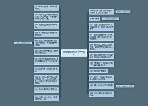 交接班管理制度（烟草业）